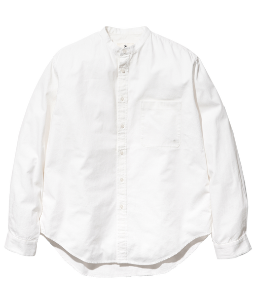 Organic Cotton Poplin Stand Collar Shirt – Snow Peak
