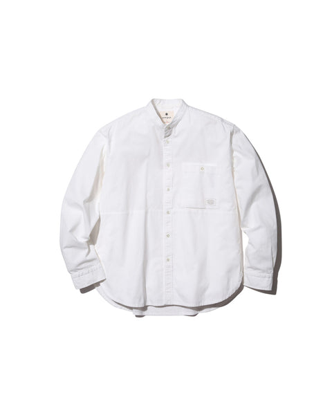 Organic Cotton Poplin Stand-Collar Shirt – Snow Peak