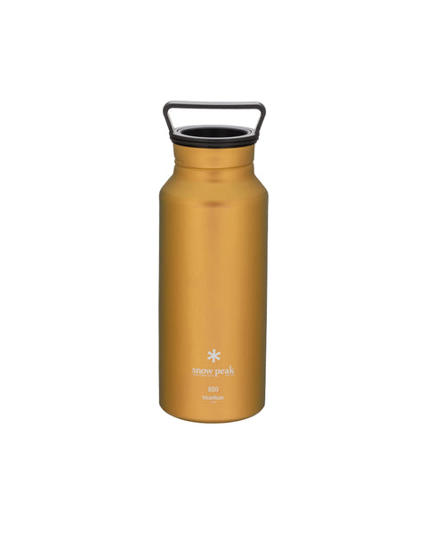 Insulated Water Bottle: Snow Graphic and Bamboo Cap