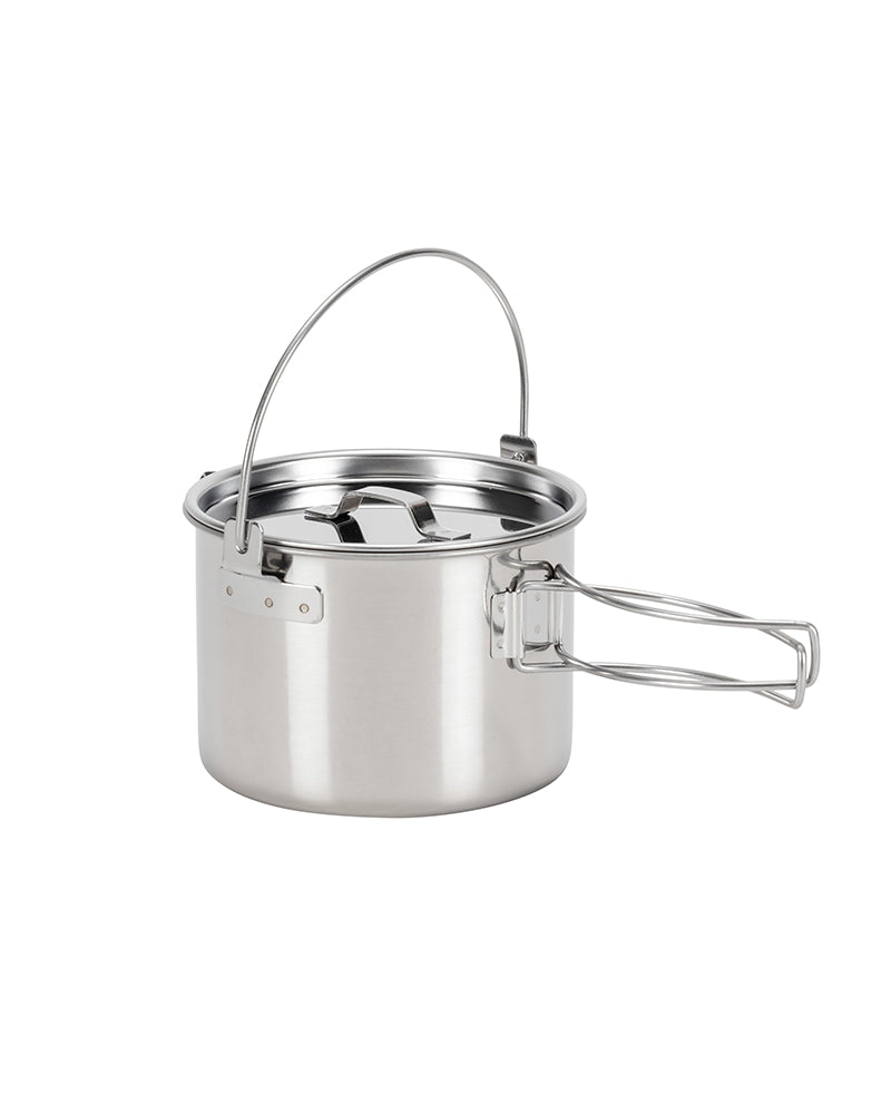1L Stainless Steel Outdoor Camping Boil Water Kettle Portable
