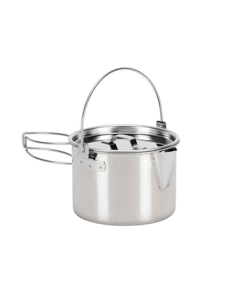 Outdoor Camping Kettle Steel Lightweight Works with Campfires