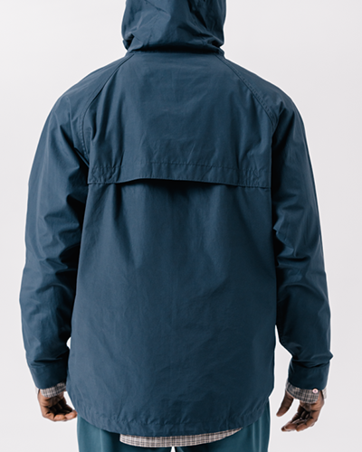 Snow Peak slouchy-hood zip-up jacket - Blue