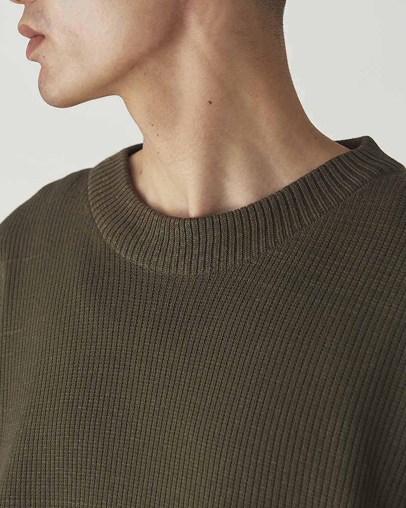 Co/Ny/Pe Knit Crew Neck