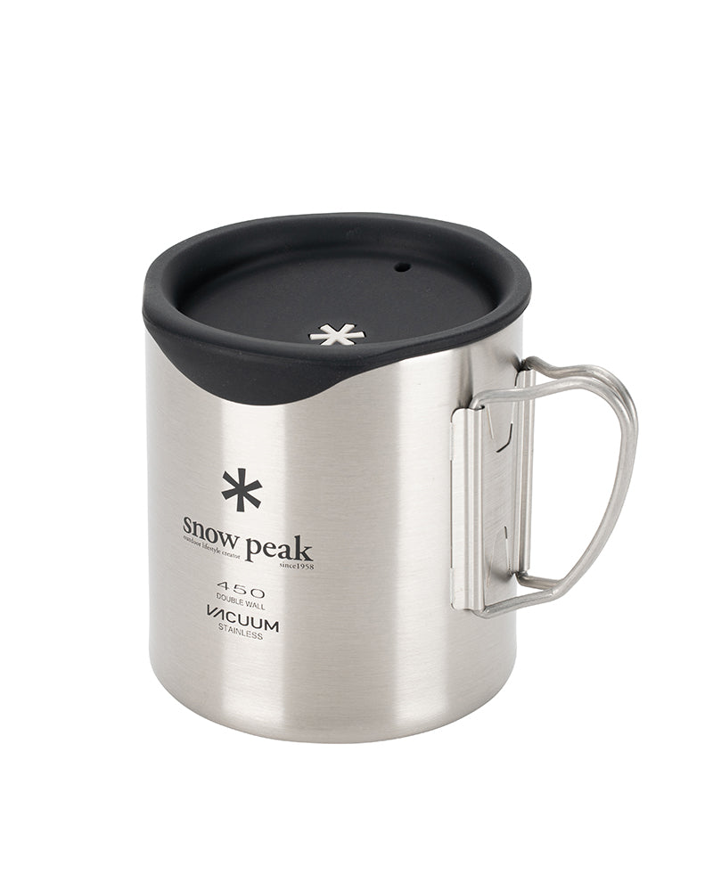 450ML Stainless Steel Coffee Cup Mug Handle Straw Lid Vacuum Flask Insulated  Coffee Mug Coffee Tumbler Cold Hot Water Bottle