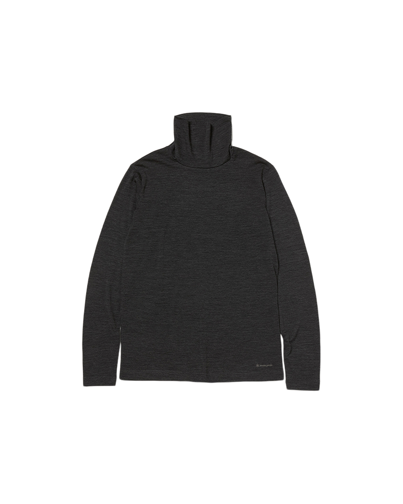 Merino Wool Turtleneck Long Sleeve T-Shirt