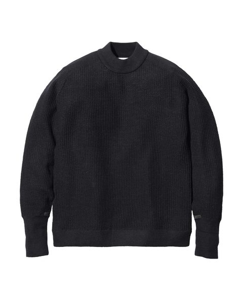 Waffle Mock Neck Sweater – Snow Peak