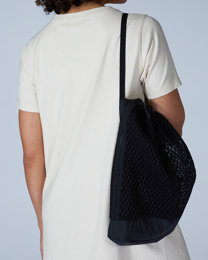 Snow Peak – Double Face Mesh Shoulder Bag Black - One Size