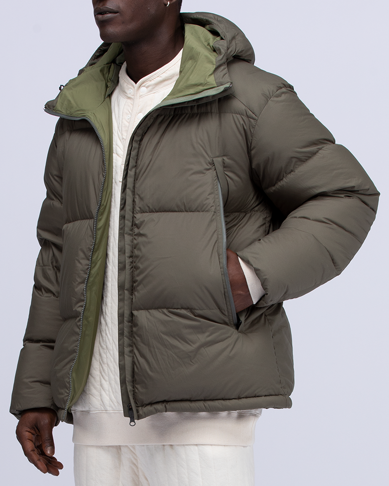 ALPHA CAMP Men's Puffer Jacket Hooded Warm Lightweight
